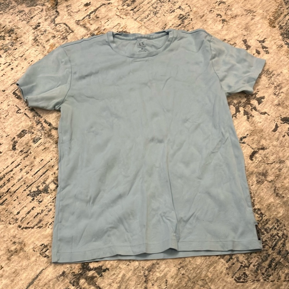 Armani Exchange T Shirt, light blue t shirt